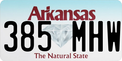 AR license plate 385MHW