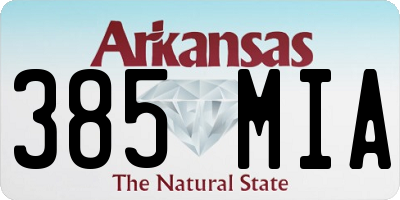 AR license plate 385MIA