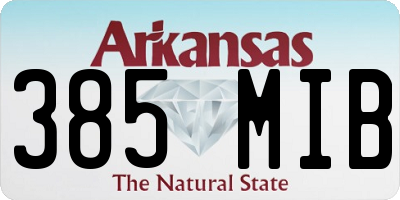 AR license plate 385MIB