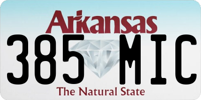 AR license plate 385MIC