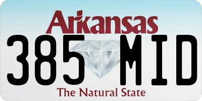 AR license plate 385MID