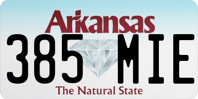 AR license plate 385MIE