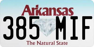 AR license plate 385MIF