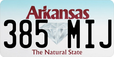 AR license plate 385MIJ