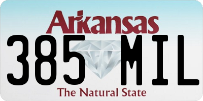 AR license plate 385MIL