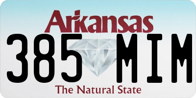 AR license plate 385MIM