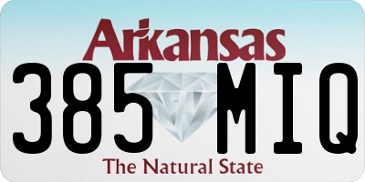 AR license plate 385MIQ