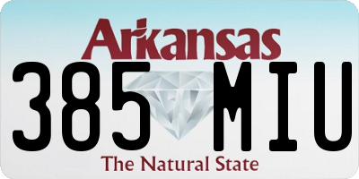 AR license plate 385MIU
