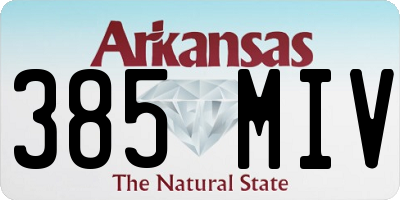 AR license plate 385MIV