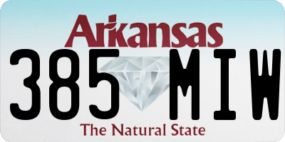 AR license plate 385MIW