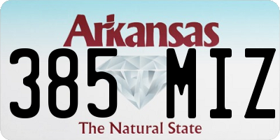 AR license plate 385MIZ