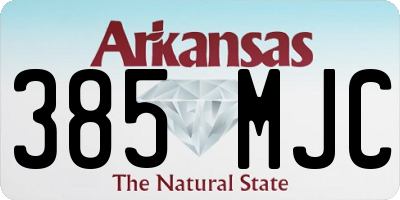 AR license plate 385MJC