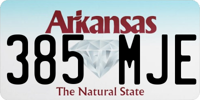 AR license plate 385MJE