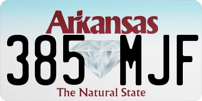 AR license plate 385MJF
