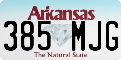 AR license plate 385MJG