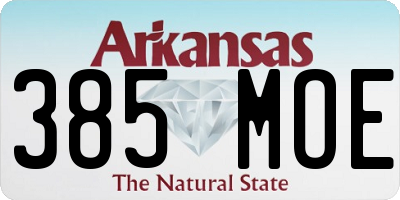 AR license plate 385MOE
