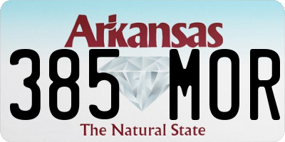 AR license plate 385MOR
