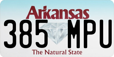 AR license plate 385MPU