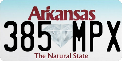 AR license plate 385MPX