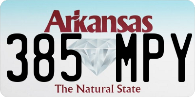 AR license plate 385MPY