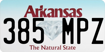 AR license plate 385MPZ