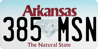 AR license plate 385MSN
