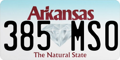 AR license plate 385MSO