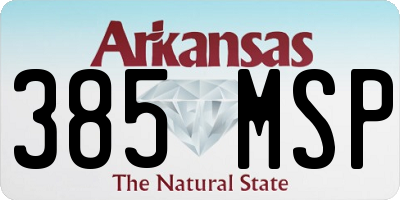 AR license plate 385MSP