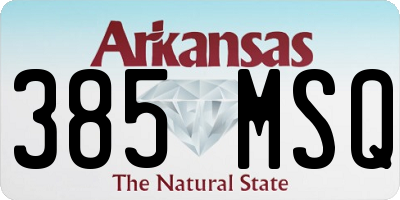 AR license plate 385MSQ