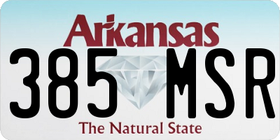 AR license plate 385MSR