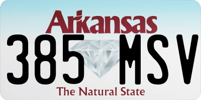AR license plate 385MSV