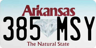 AR license plate 385MSY