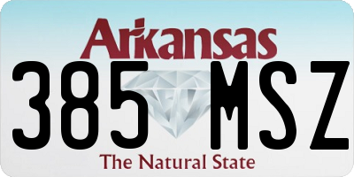 AR license plate 385MSZ
