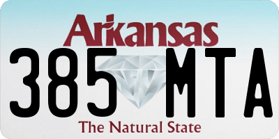AR license plate 385MTA