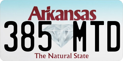 AR license plate 385MTD