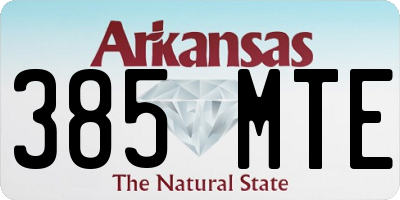 AR license plate 385MTE