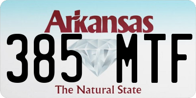 AR license plate 385MTF