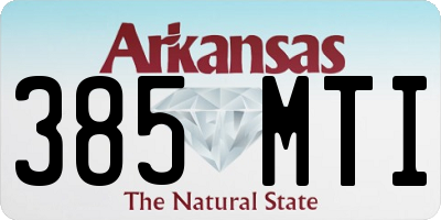 AR license plate 385MTI