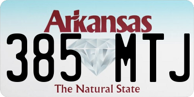 AR license plate 385MTJ