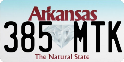 AR license plate 385MTK