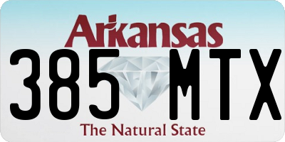 AR license plate 385MTX