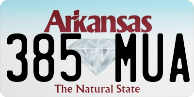 AR license plate 385MUA