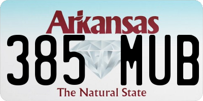 AR license plate 385MUB