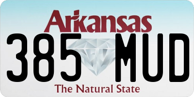 AR license plate 385MUD