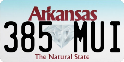 AR license plate 385MUI