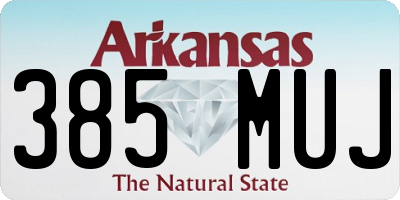 AR license plate 385MUJ