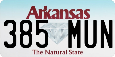 AR license plate 385MUN