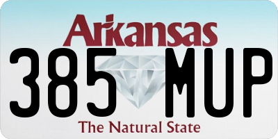 AR license plate 385MUP