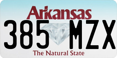 AR license plate 385MZX