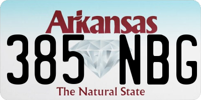 AR license plate 385NBG